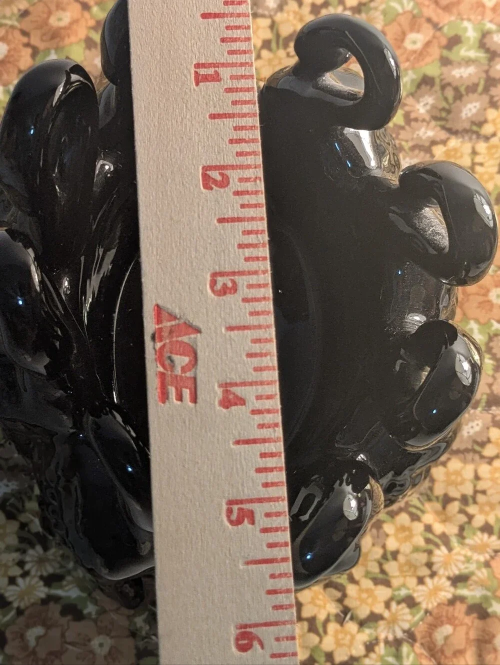 Vintage rare find  Black Ceramic Swan Planter